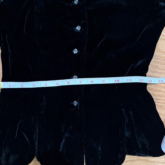 Vintage Peplum Jacket in Black Velvet - Picture 8 of 9